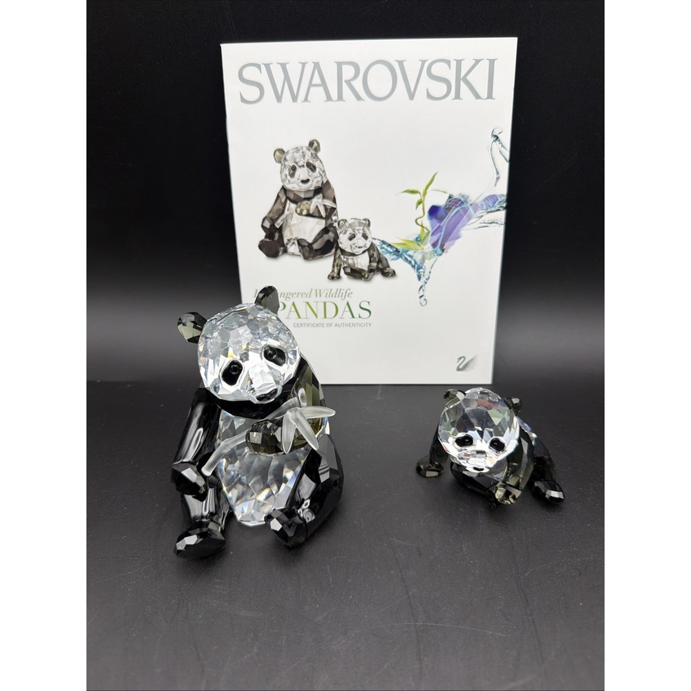Swarovski Crystal SCS Annual Edition Pandas 2008 900918 MIB COA 0900918